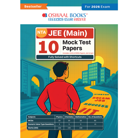 Oswaal NTA JEE (Main) 10 New Pattern Mock Test Papers Book | Fully Solved with Shortcuts | For 2026 Exam